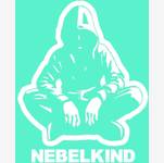 Nebelkind Car Sticker „Human“ with Logo big, white in white