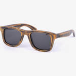 Nebelkind Bamboobastic Used Sonnenbrille in dunkelbraun used-look