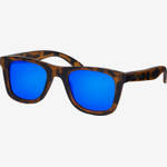 Nebelkind Bamboobastic Used (blau verspiegelt) Sonnenbrille in dunkelbraun used-look