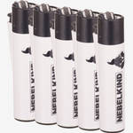 Nebelkind Clipper® Feuerzeug Bundle 5 Stück in weiß