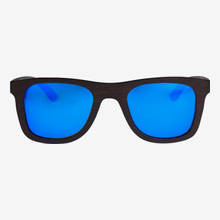Nebelkind Bamboobastic Dunkelbraun (blau verspiegelt) Sonnenbrille in dunkelbraun gebeizt