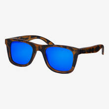 Nebelkind Bamboobastic Used (blau verspiegelt) Sonnenbrille in dunkelbraun used-look