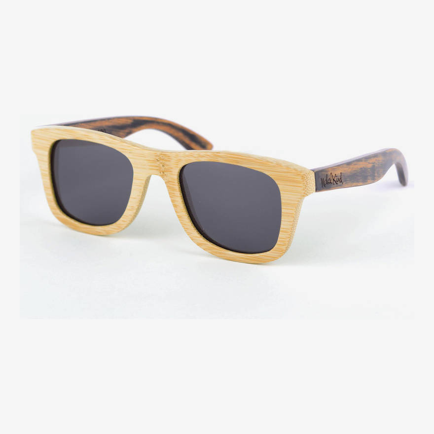 Nebelkind Bamboobastic nature/used-look Sunglasses FSC®-certified in Frame natural-colored /  Temples used-look