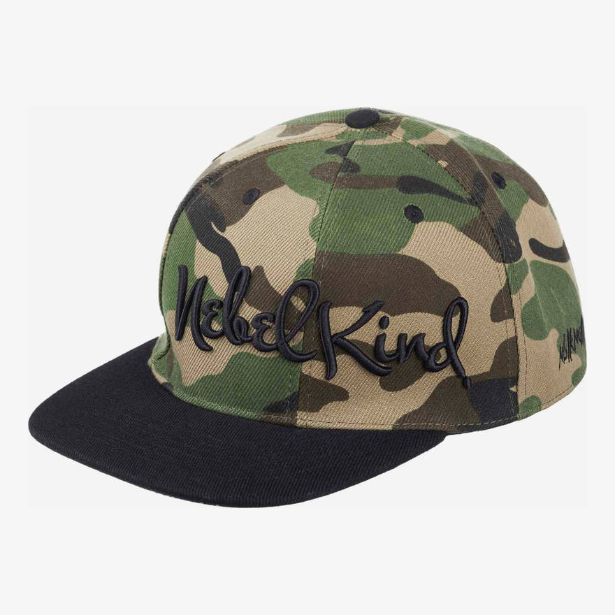 Nebelkind Camouflage Rotated Snapback in camouflage