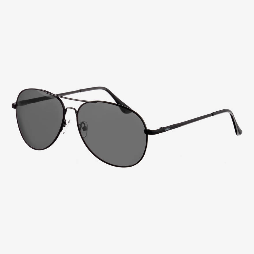 Nebelkind Pilotastic Schwarze Sonnenbrille in Rahmen und Bügel schwarz