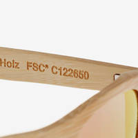 Nebelkind Bamboobastic nature (red mirrored) Sunglasses in Natural-colored bamboo