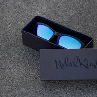 Nebelkind Suntastic Matt-Schwarz (blau verspiegelt) Sonnenbrille in schwarz