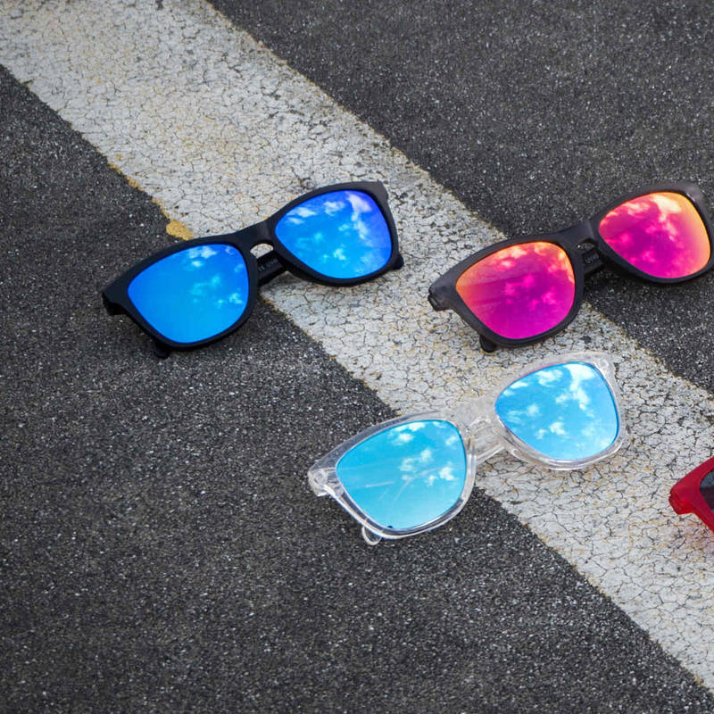 Nebelkind Suntastic Clear (hellblau verspiegelt) Sonnenbrille in transparent